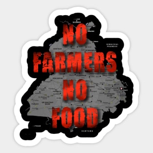 No Farmer No Food Sticker